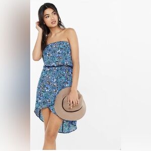 Express Strapless Floral High-Low Dress – Size M